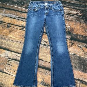 Silver Aiko low rise boot cut jeans waist 29